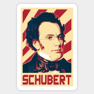 Franz Schubert Retro Propaganda Sticker